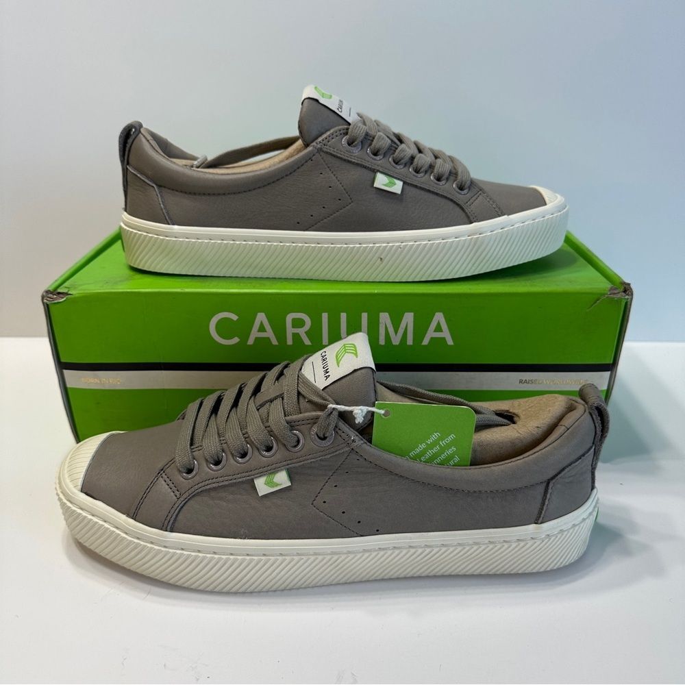 NEW Cariuma OCA Low Grey Premium Leather Sneaker - Women's 9.5